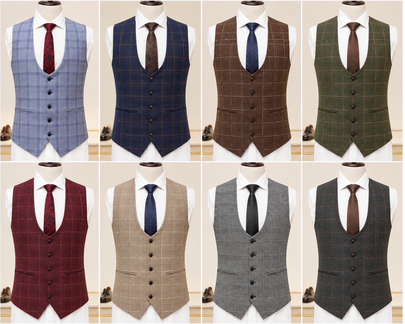Check Pattern Waistcoats